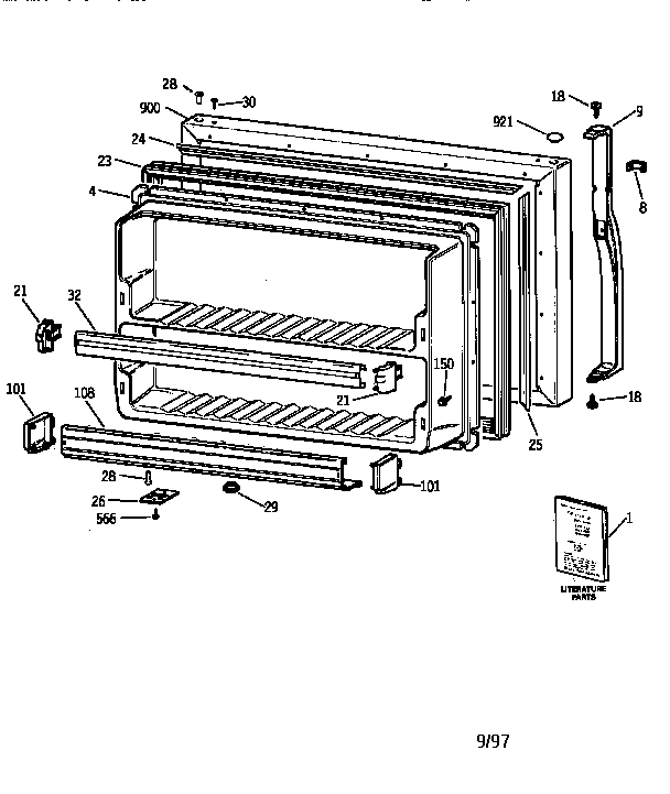 Freezer door