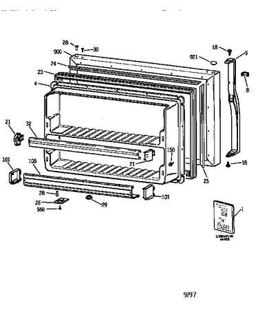 Freezer door