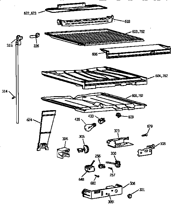 Compartment separator parts