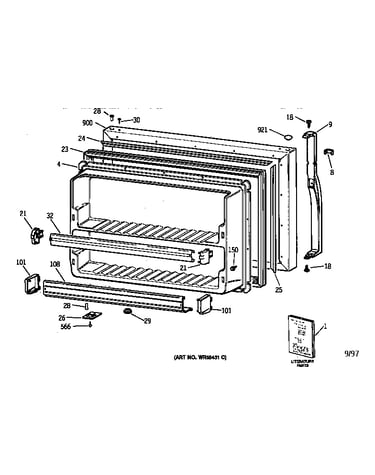 Freezer door
