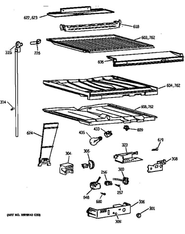 Compartment separator parts