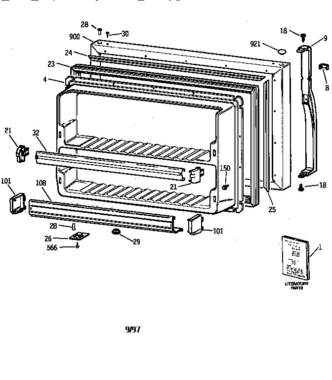 Freezer door