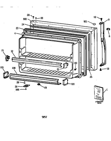 Freezer door