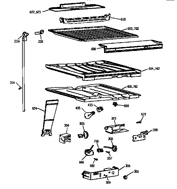 Compartment separator parts