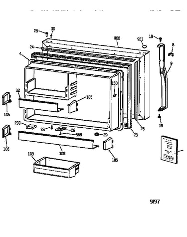 Freezer door
