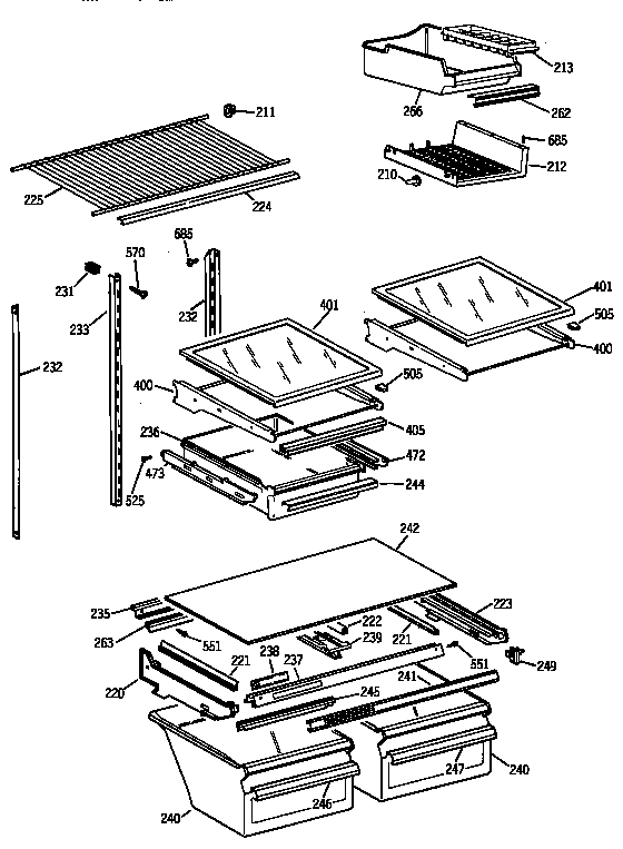 Shelf parts