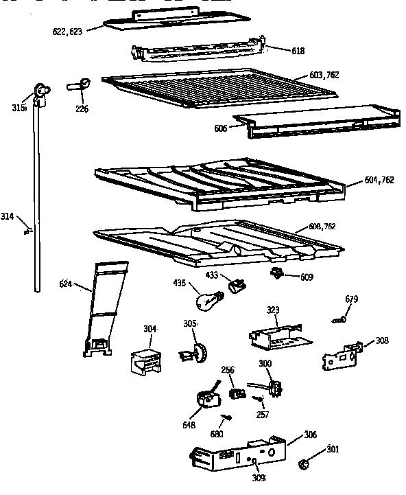 Compartment separator parts