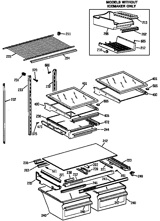 Shelf parts