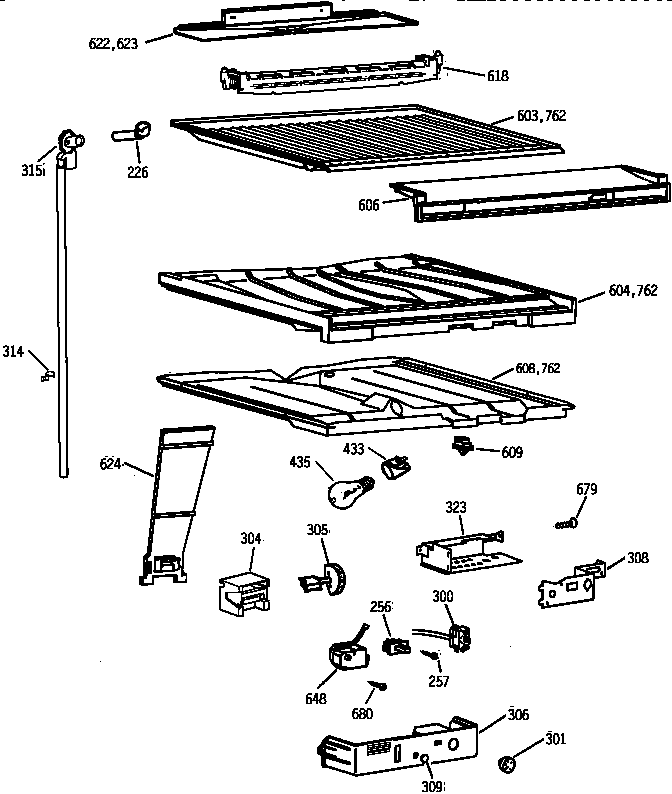Compartment separator parts