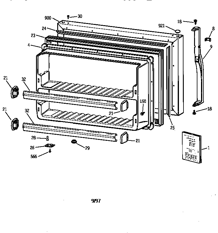 Freezer door