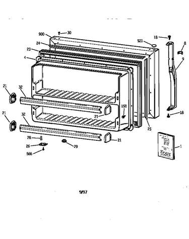 Freezer door
