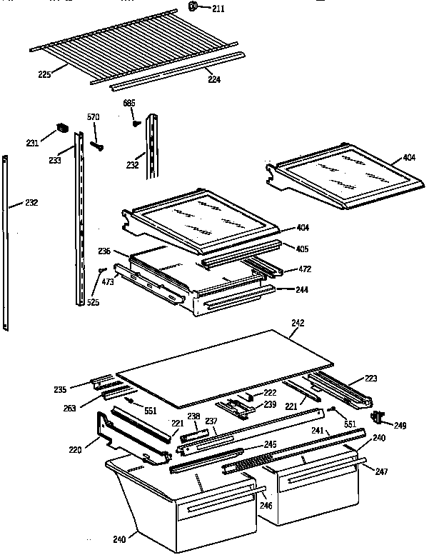 Shelf parts