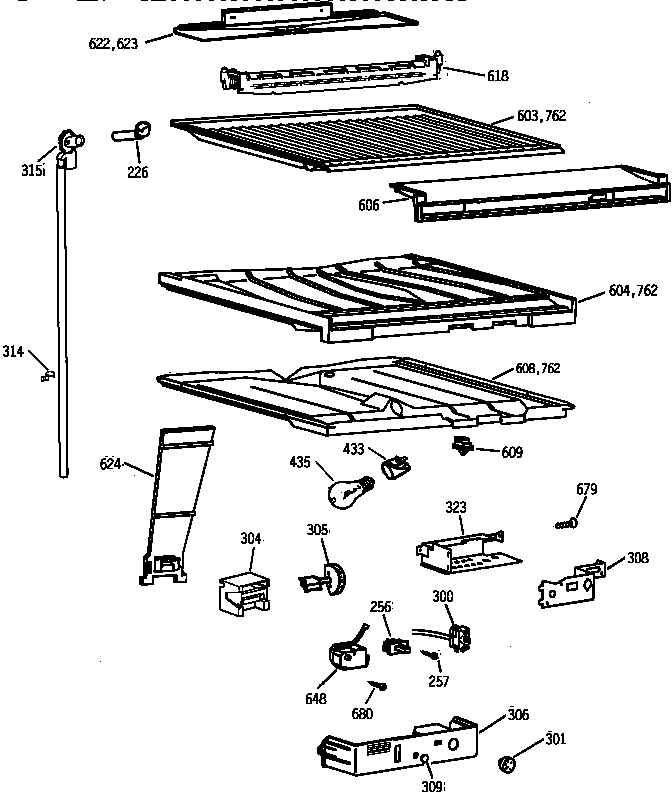 Compartment separator parts
