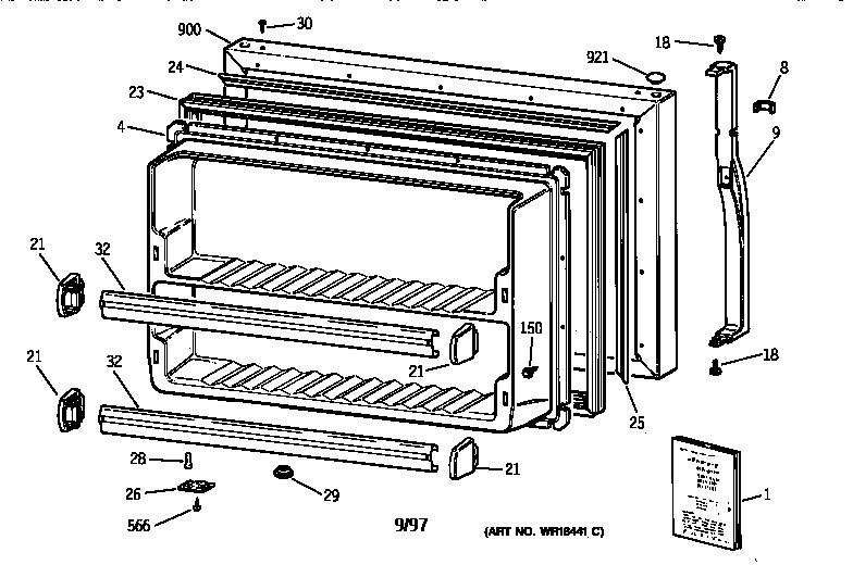 Freezer door