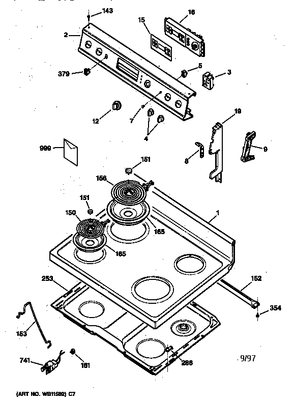 CONTROL PANEL & COOKTOP