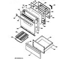 GE JBP26WV1 door & drawer parts diagram
