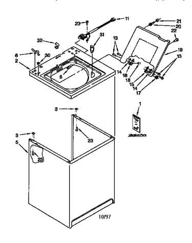 Top and cabinet