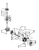 Brake, clutch, gearcase, motor and pump