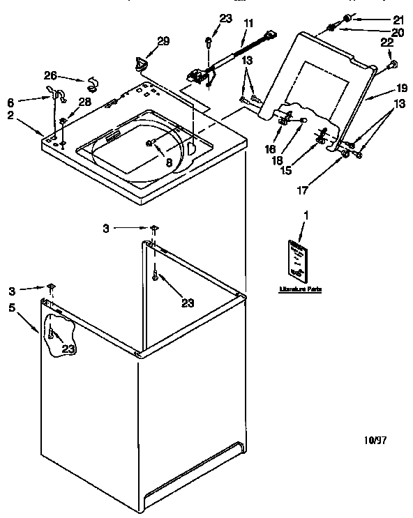 Top and cabinet