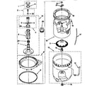 Kenmore 11016612691 agitator, basket and tub diagram
