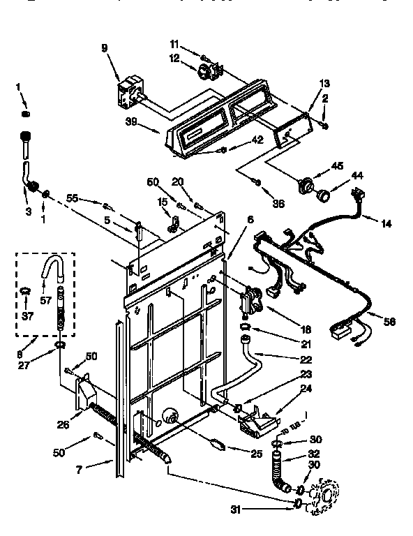 Control and rear panel