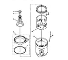 Kenmore 11016101691 agitator, basket and tub diagram