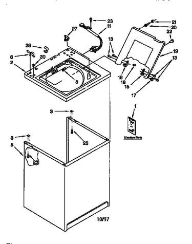Top and cabinet