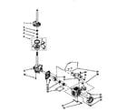 Kenmore 11016602690 brake, clutch, gearcase, motor and pump diagram