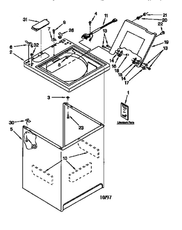 Top and cabinet