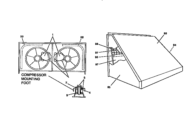 Compressor and damper hood
