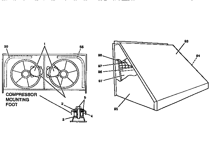 Compressor and damper hood