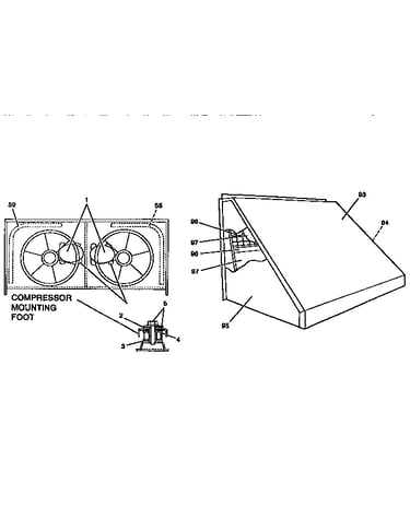 Compressor and damper hood