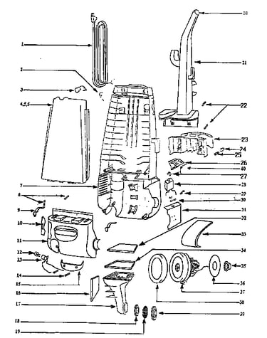 Handle and bag housing