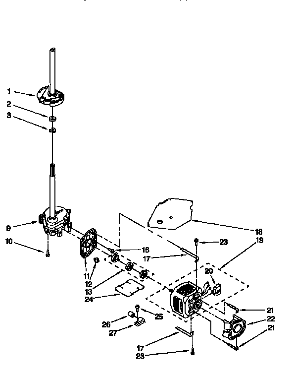 BRAKE, CLUTCH, GEARCASE, MOTOR AND PUMP