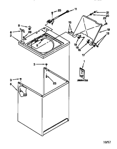 Top and cabinet