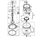 Kenmore 11016611692 agitator, basket and tub diagram