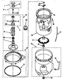 Agitator, basket and tub