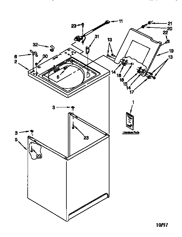 Top and cabinet