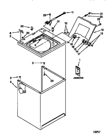 Top and cabinet