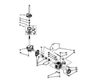 Kenmore 11016872692 brake, clutch, gearcase, motor and pump diagram