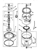 Agitator, basket and tub