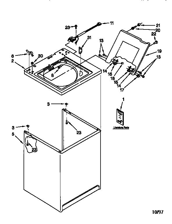 Top and cabinet