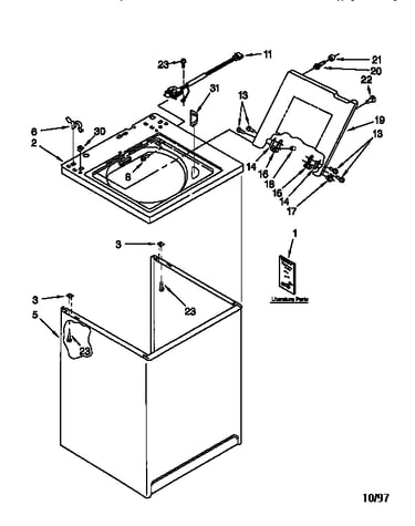 Top and cabinet