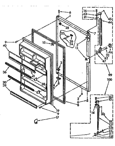 Refrigerator door