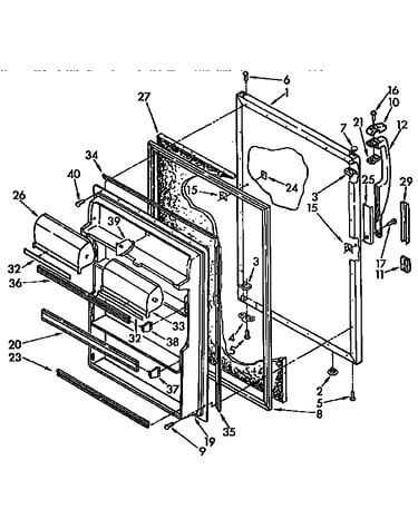 Refrigerator door