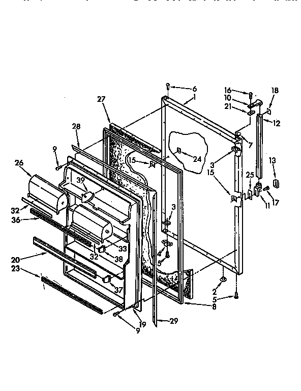 Refrigerator door
