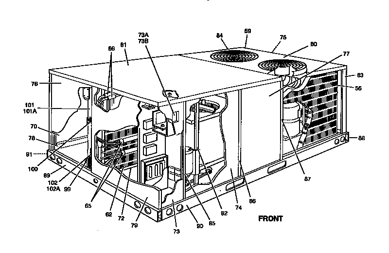Single package cooling unit