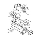 Whirlpool ED22DQXEW04 motor and ice container diagram