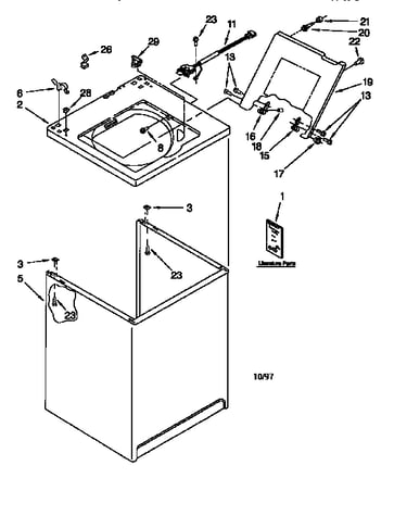 Top and cabinet