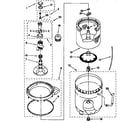 Kenmore 11026812691 agitator, basket and tub diagram